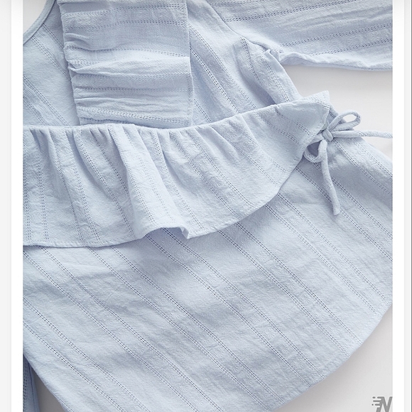 Zara Textured Ruffled Shirt - Picture 2 of 5